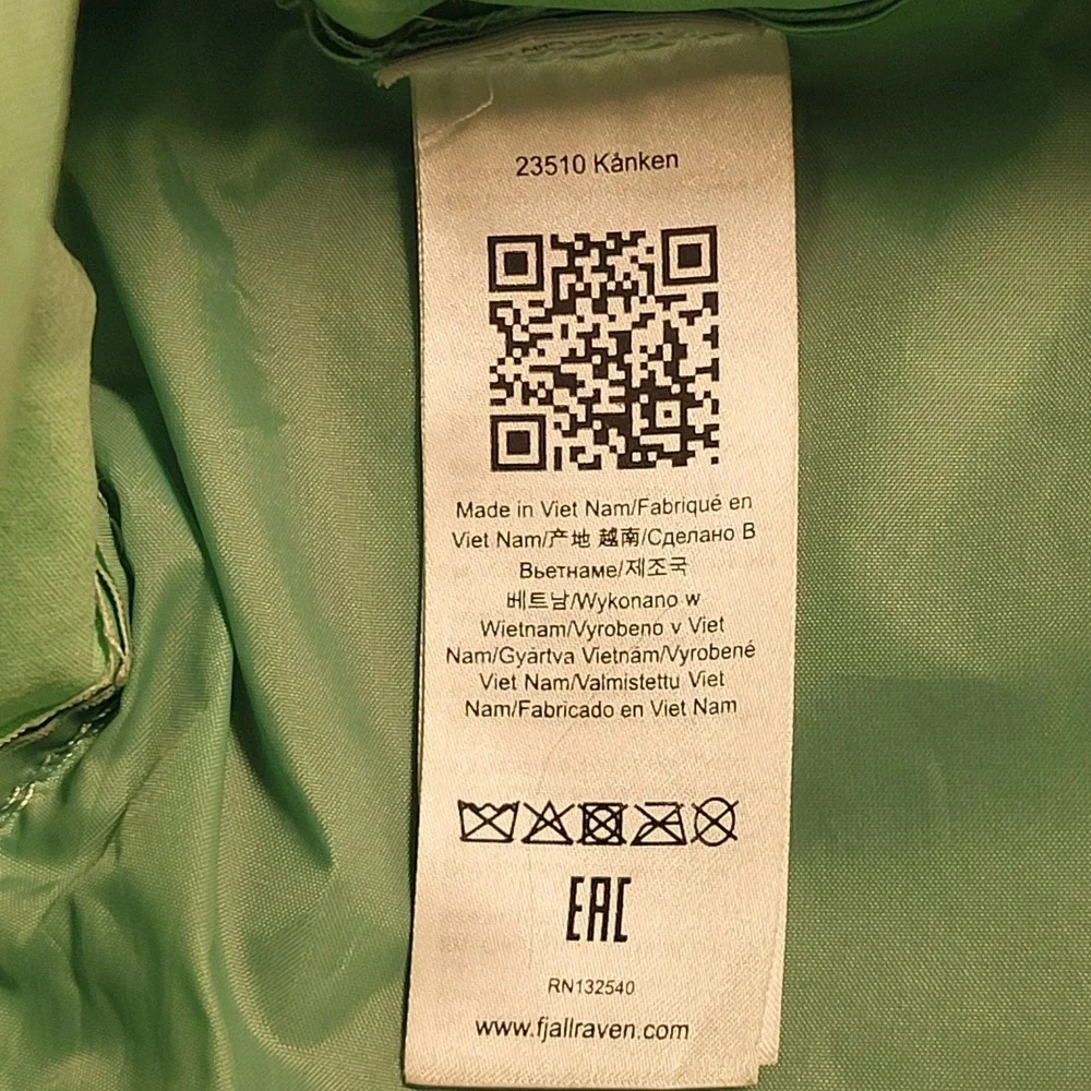 Fjallraven Kanken Backpack Black Greenland Lime Green School Bag Backpack